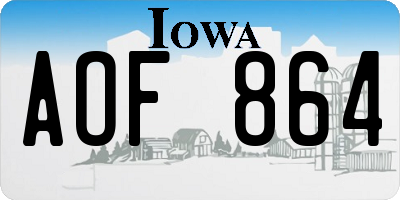 IA license plate AOF864