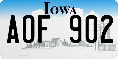IA license plate AOF902