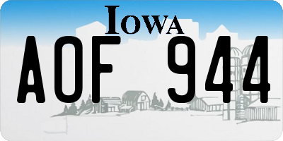 IA license plate AOF944