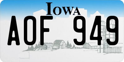 IA license plate AOF949