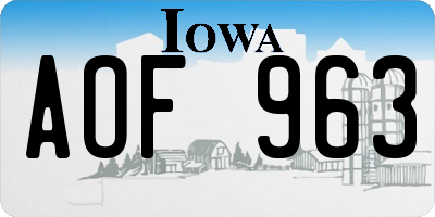 IA license plate AOF963