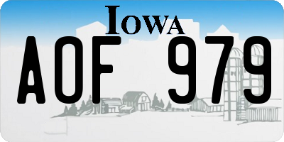 IA license plate AOF979