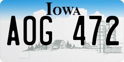 IA license plate AOG472