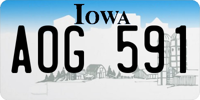 IA license plate AOG591