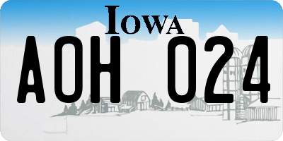 IA license plate AOH024