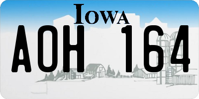 IA license plate AOH164