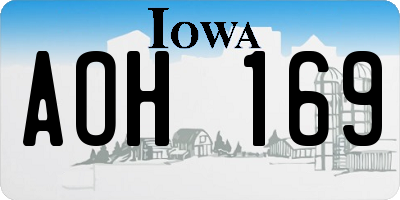 IA license plate AOH169
