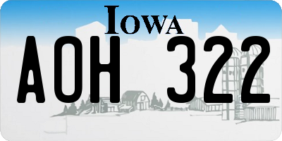 IA license plate AOH322
