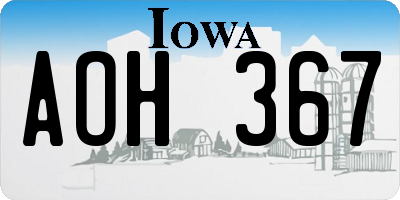 IA license plate AOH367