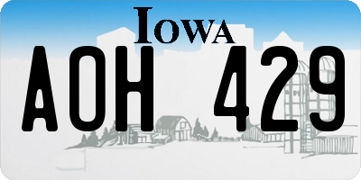 IA license plate AOH429