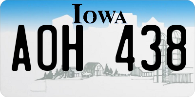 IA license plate AOH438