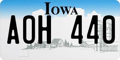 IA license plate AOH440