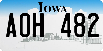 IA license plate AOH482
