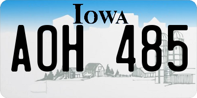 IA license plate AOH485