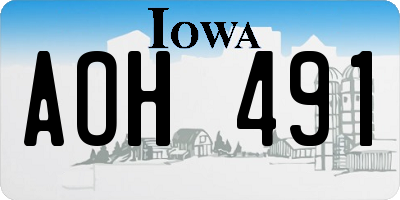 IA license plate AOH491