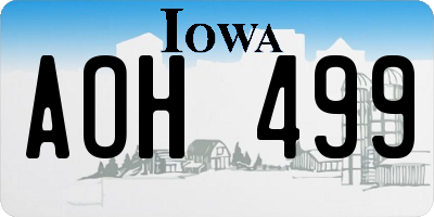 IA license plate AOH499
