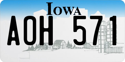 IA license plate AOH571