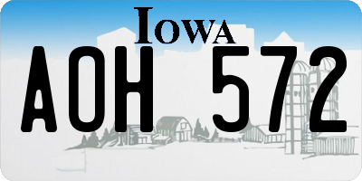 IA license plate AOH572
