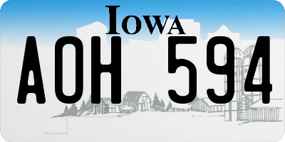 IA license plate AOH594