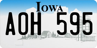 IA license plate AOH595