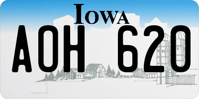 IA license plate AOH620