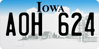IA license plate AOH624