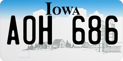 IA license plate AOH686