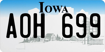 IA license plate AOH699