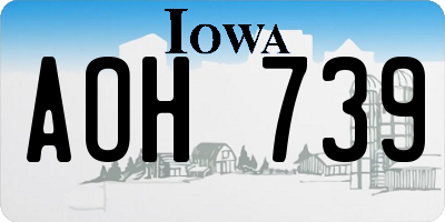 IA license plate AOH739