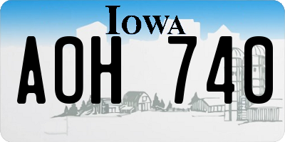 IA license plate AOH740