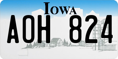 IA license plate AOH824