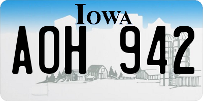 IA license plate AOH942