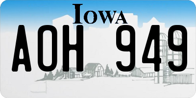 IA license plate AOH949
