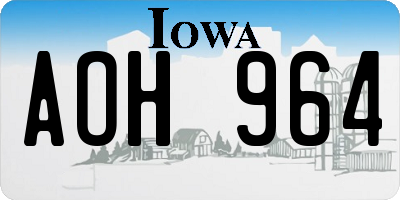 IA license plate AOH964
