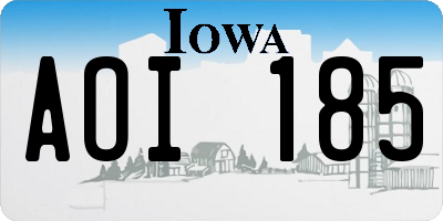 IA license plate AOI185