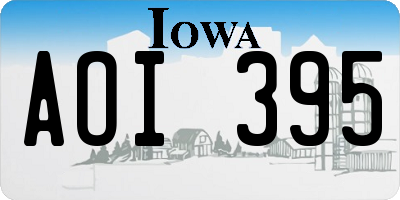 IA license plate AOI395