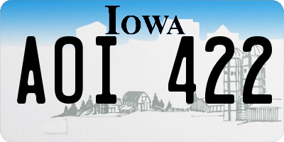 IA license plate AOI422