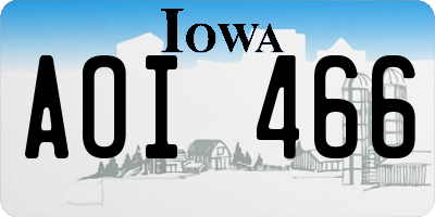 IA license plate AOI466