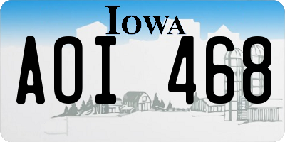 IA license plate AOI468