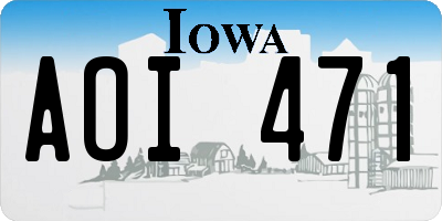 IA license plate AOI471