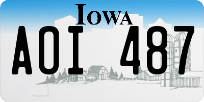 IA license plate AOI487