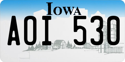 IA license plate AOI530