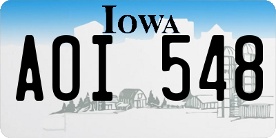 IA license plate AOI548