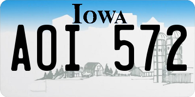 IA license plate AOI572