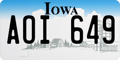 IA license plate AOI649