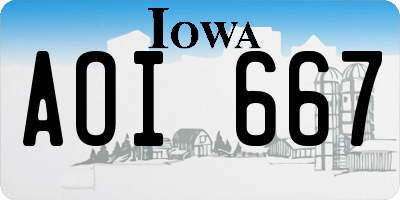 IA license plate AOI667