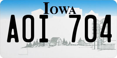 IA license plate AOI704