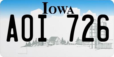 IA license plate AOI726