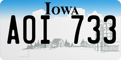 IA license plate AOI733