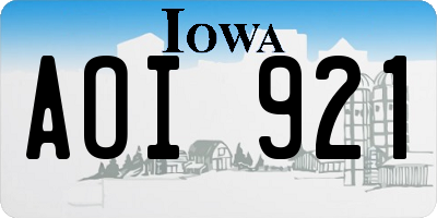 IA license plate AOI921